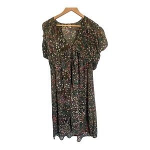 Akemi + Kin Valencia Multi Floral Semi Sheer Dress XS